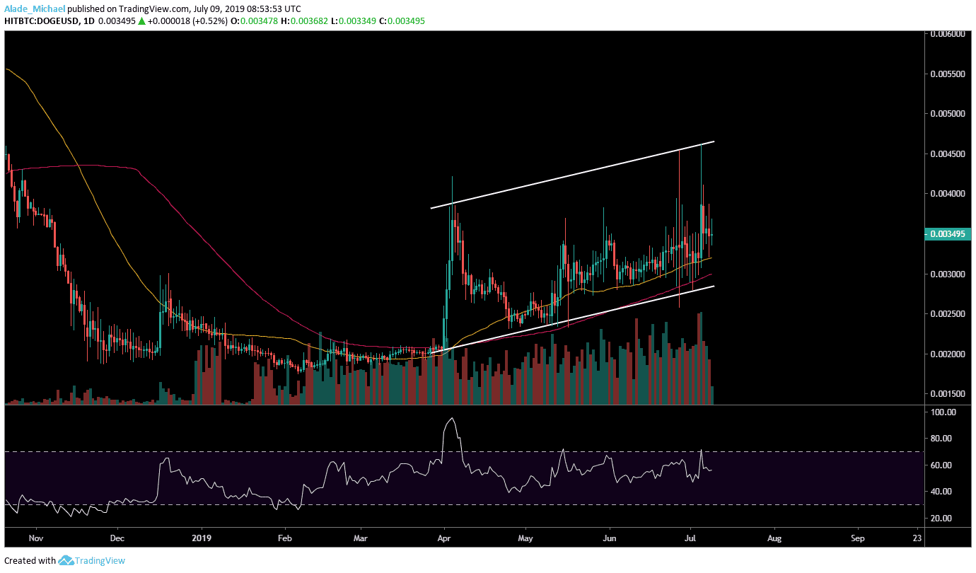 DOGE/USD Daily Price Chart - July 9