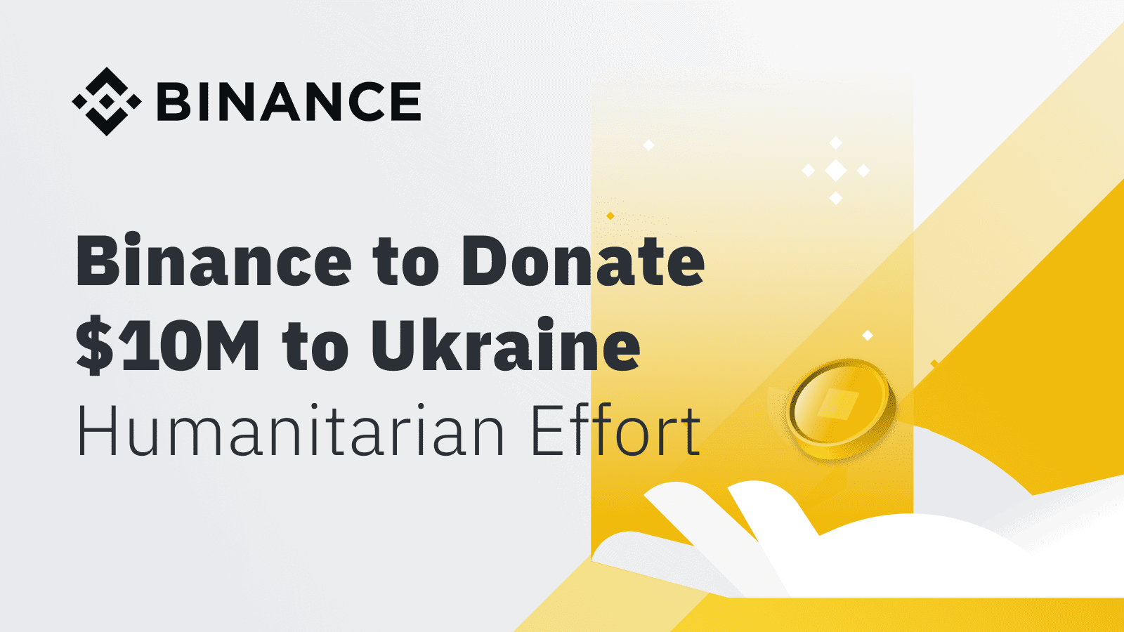 Binance to donate $10 million to Ukraine emergency relief fund