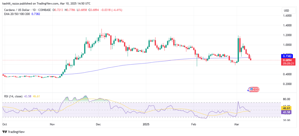 Cardano (ADA) Struggles Near $0.66 as Market Faces Sharp Downturn 4 ADAUSD 2025 03 10 19 50 38