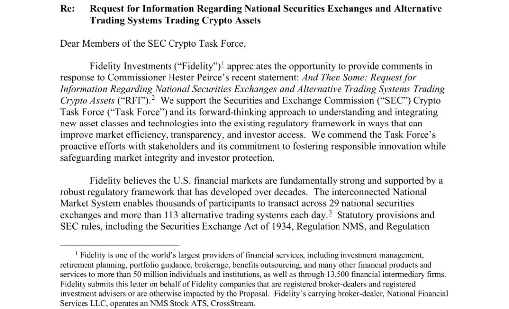 Document from Fidelity's letter to the SEC.
Source: Fidelity