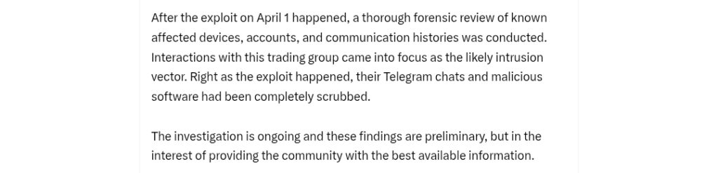 Drift Protocol's details on the hack 

Source: Drift Protocol 