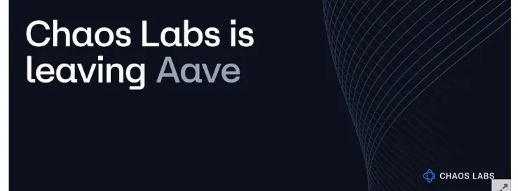 The official news sharing the separation of Chaos Labs and Aave.

Source: governance.aave.com