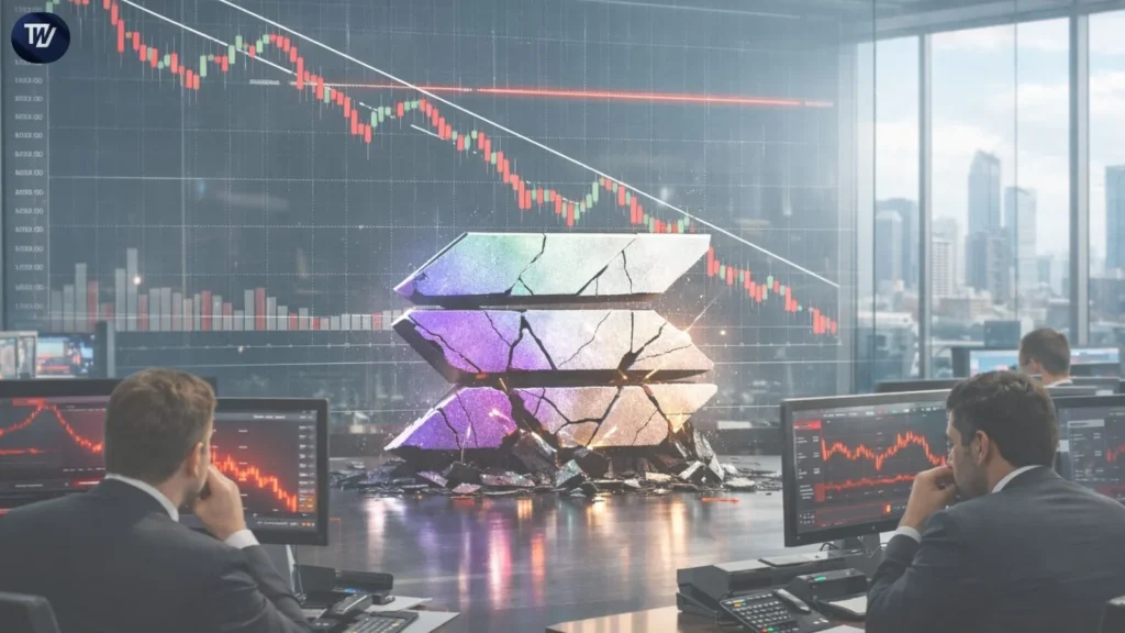Solana Drops Below Critical Level as Technical Breakdown Weakens Market Structure