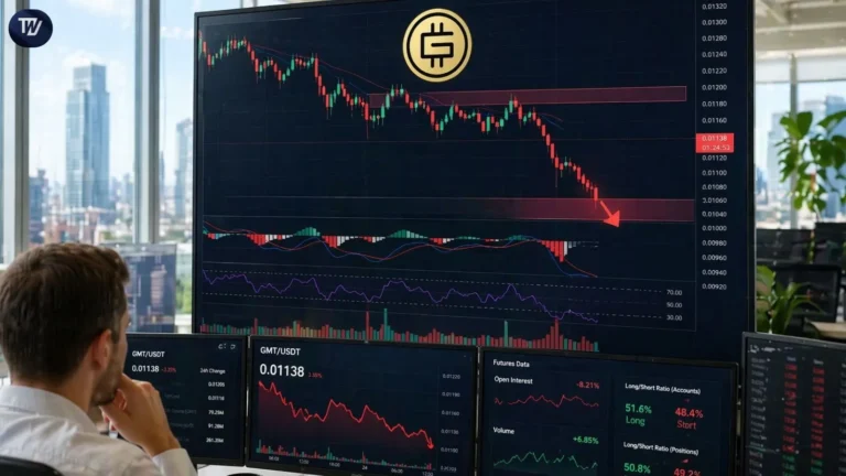 GMT Price Prediction Signals Downside as Bearish Setup Targets $0.00930