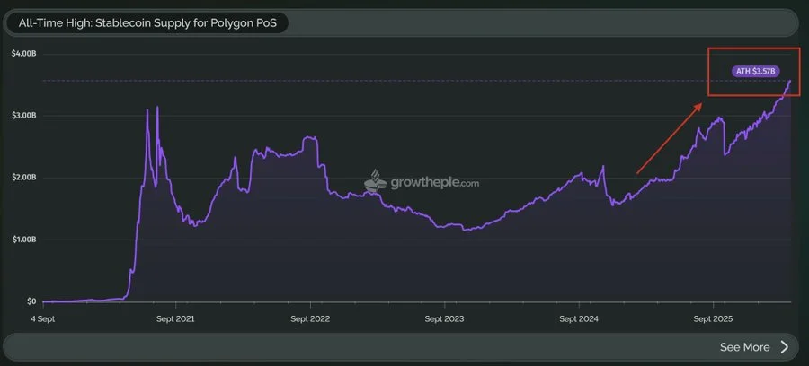 Polygon Stablecoin Supply Surpasses Previous Peak