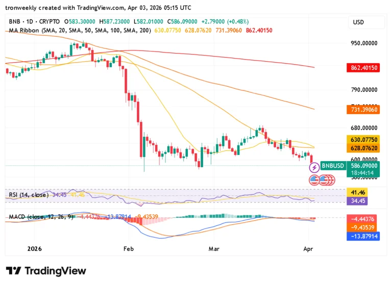 BNB technical indicator chart