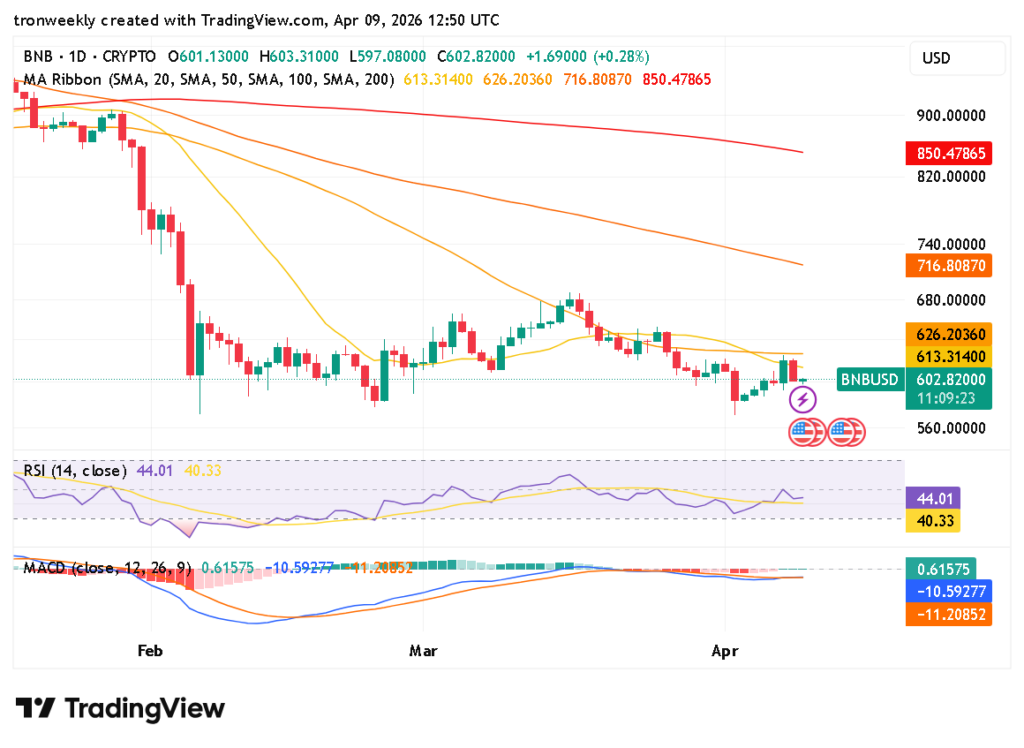 BNB technical indicator chart