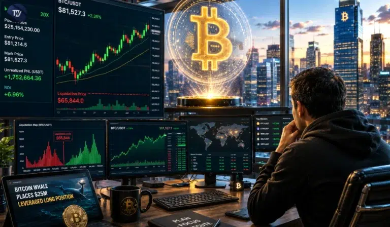 Bitcoin Whale Opens $25M Leveraged Long, Signals Bullish Bet