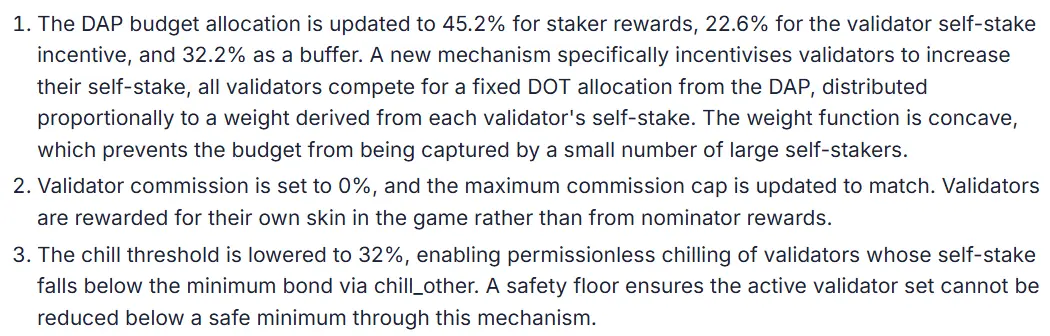 Polkadot introduces 10,000 DOT validator stake incentives