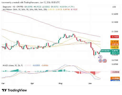 DOGE Price Faces Resistance Despite Recent Gains