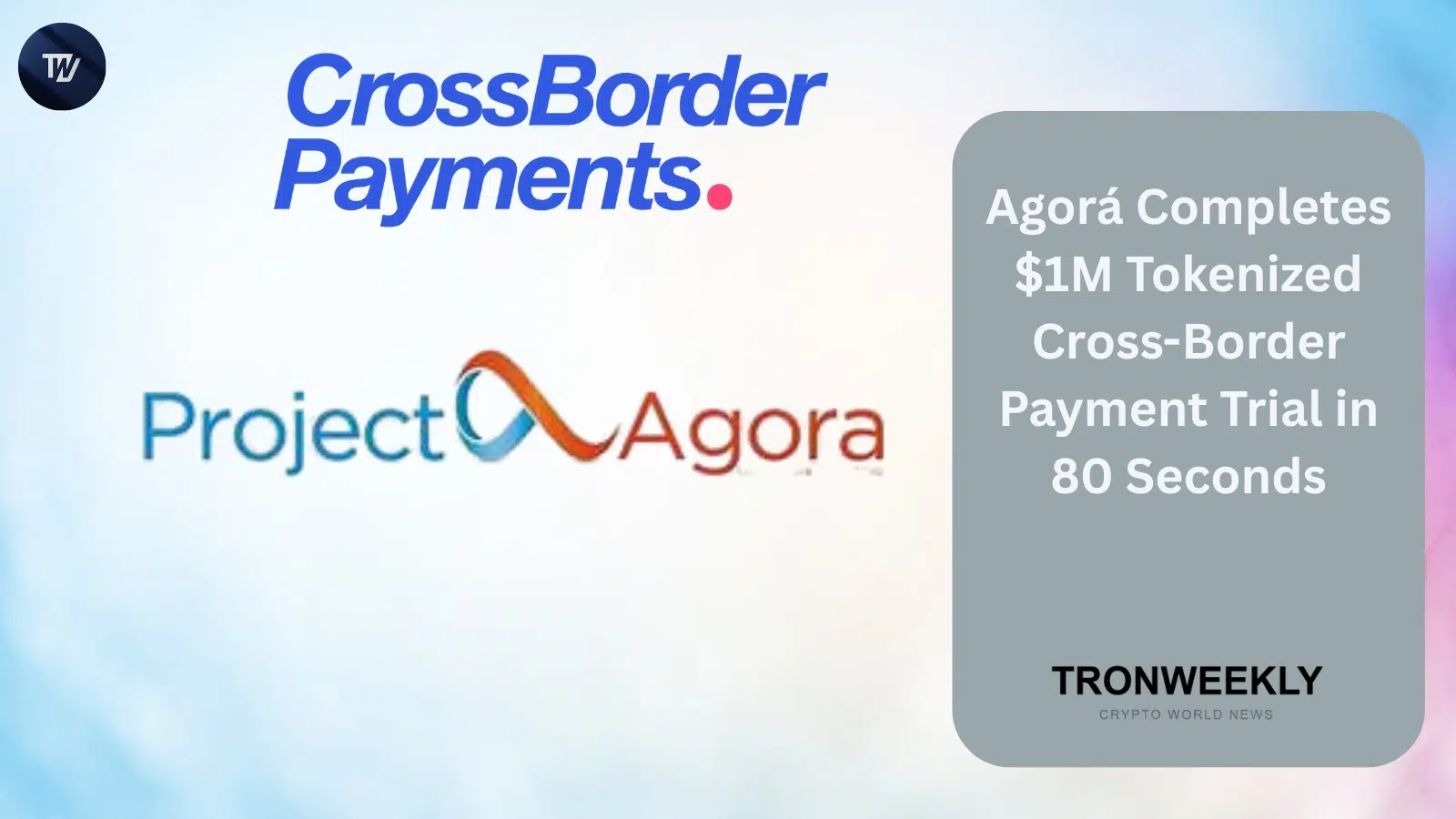 Agorá Completes $1M Tokenized Cross-Border Payment Trial in 80 Seconds