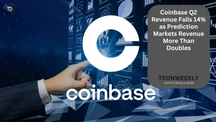 Coinbase Q2 Revenue Falls 14% as Prediction Markets Revenue More Than Doubles