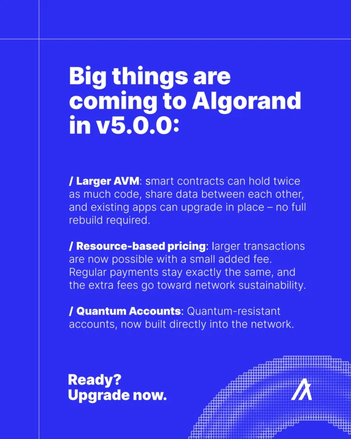 Algorand network upgrade