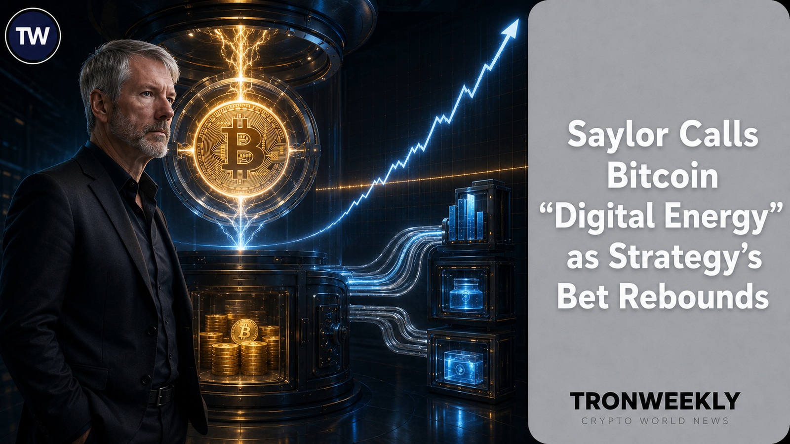 Saylor Calls Bitcoin “Digital Energy” as Strategy’s Bet Rebounds