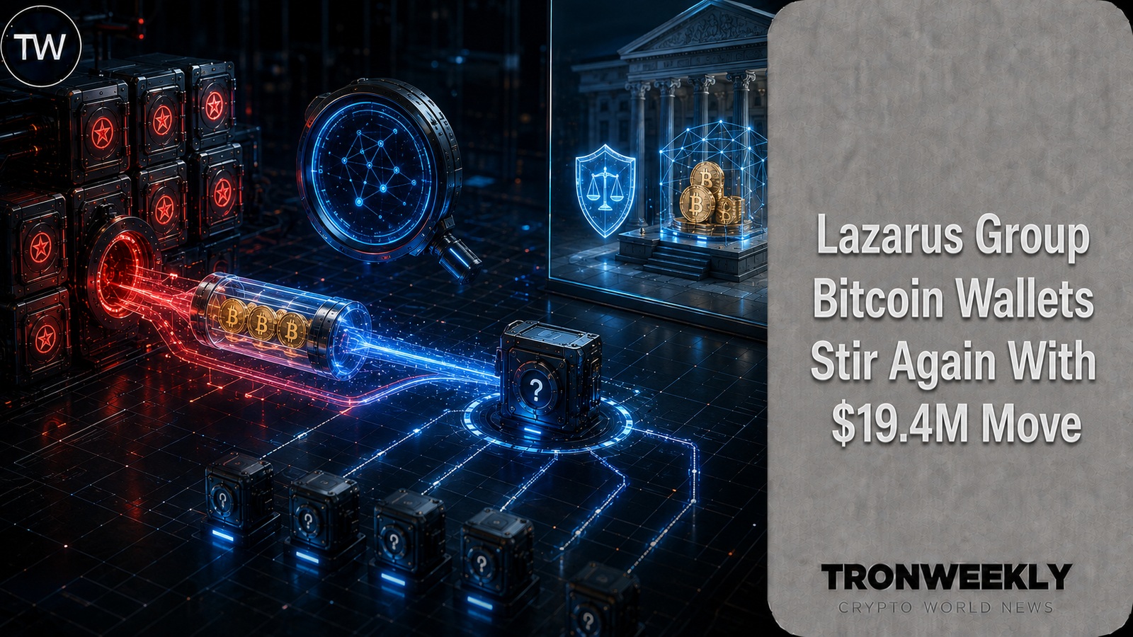 Lazarus Group Bitcoin Wallets Stir Again With $19.4M Move