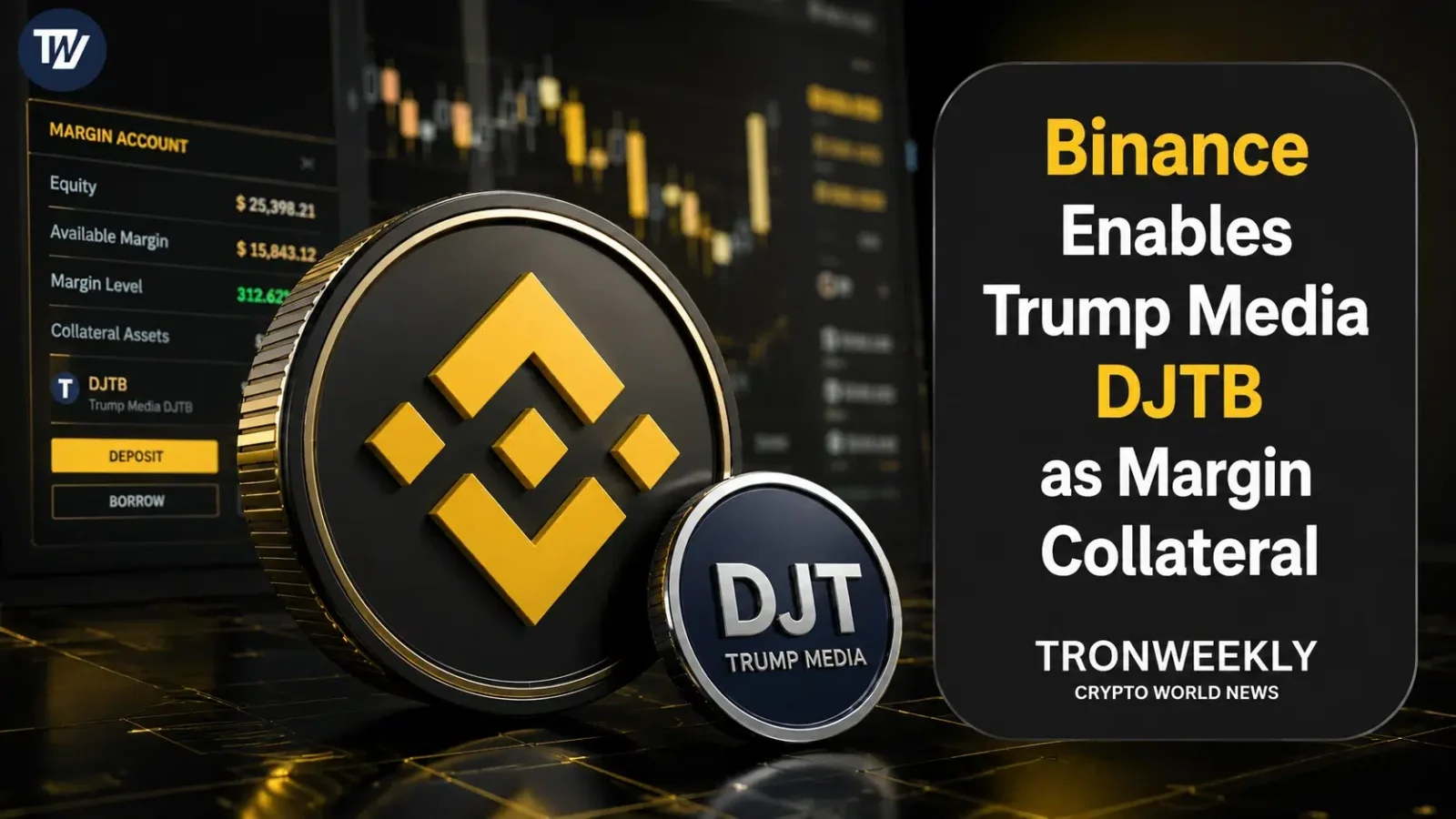 Binance Enables Trump Media DJTB as Margin Collateral