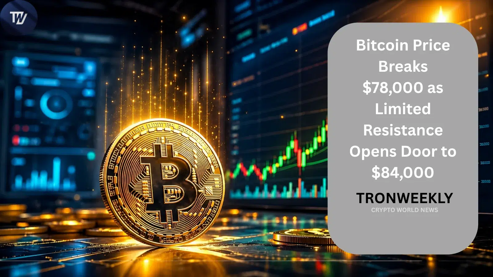 Bitcoin Price Breaks $78,000 as Limited Resistance Opens Door to $84,000