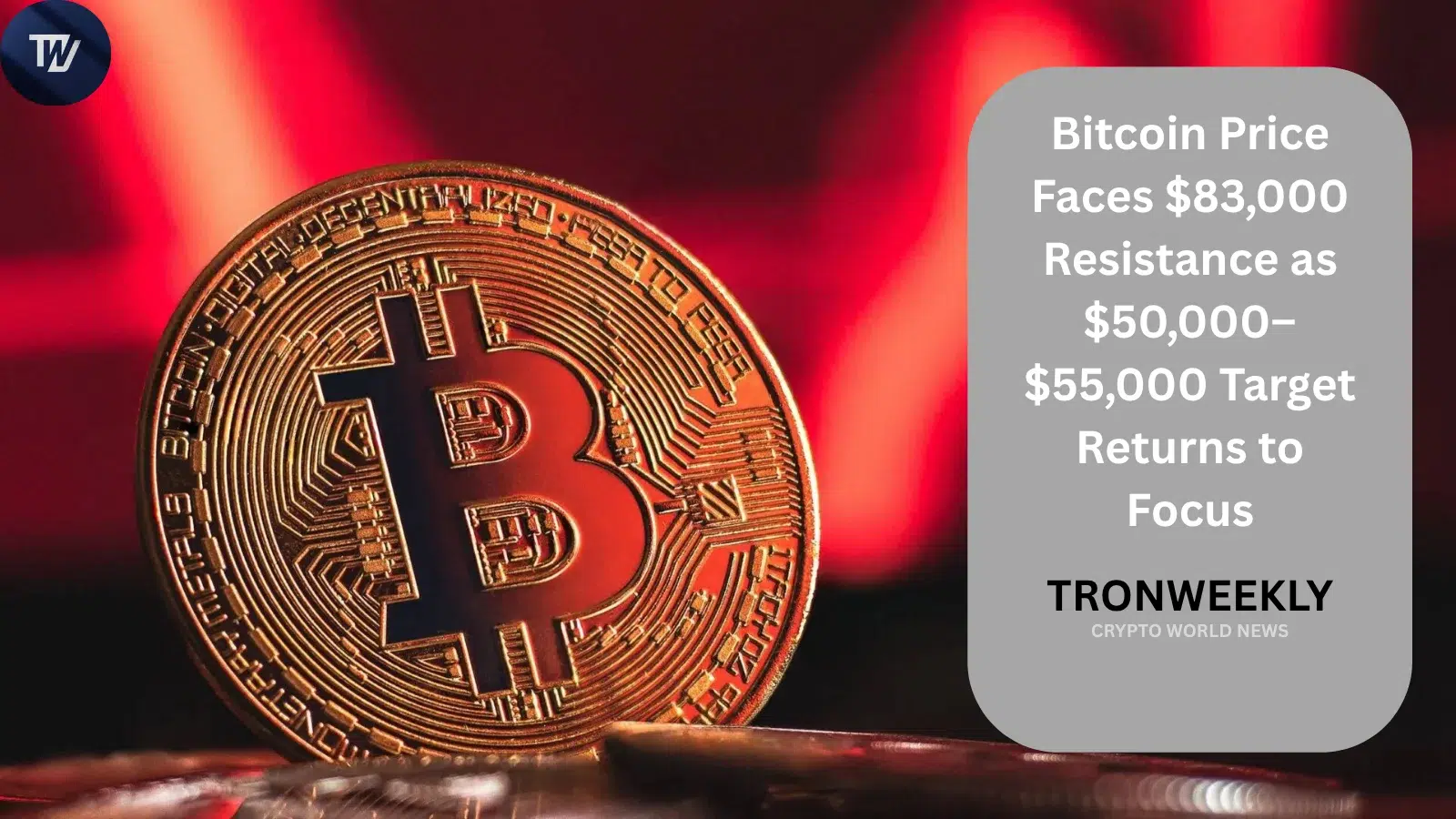 Bitcoin Price Faces $83,000 Resistance as $50,000–$55,000 Target Returns to Focus