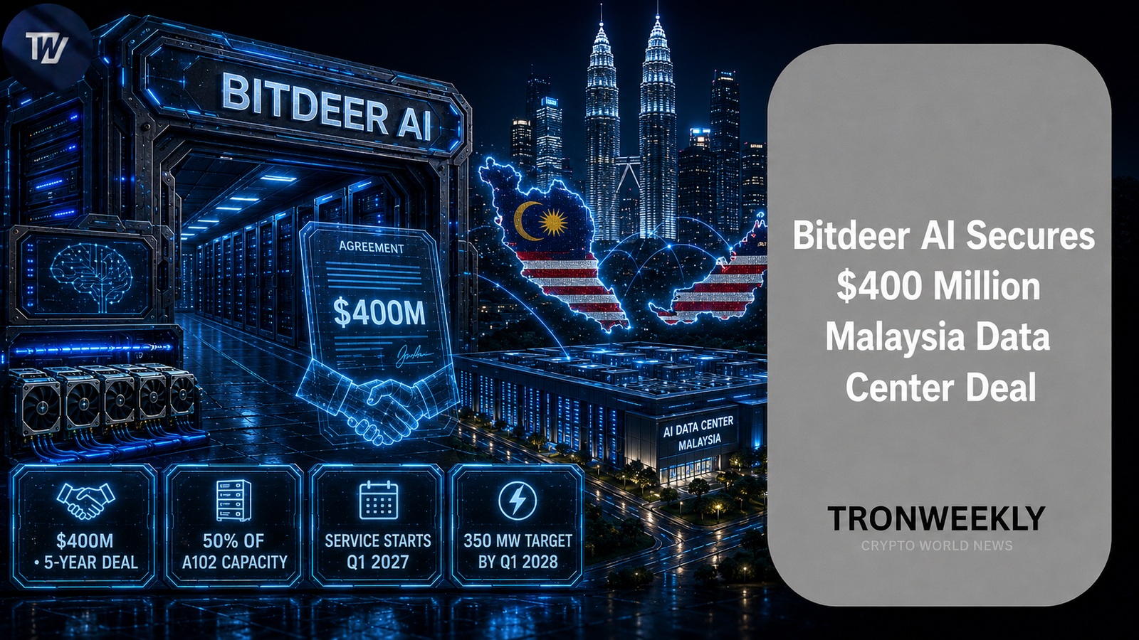 Bitdeer AI Secures $400 Million Malaysia Data Center Deal