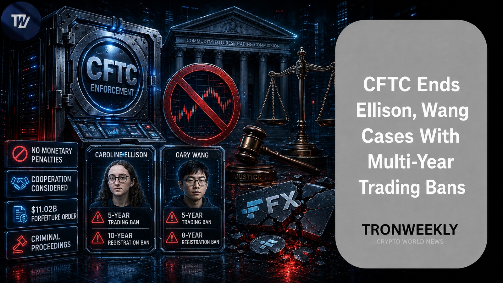 CFTC Ends Ellison, Wang Cases With Multi-Year Trading Bans