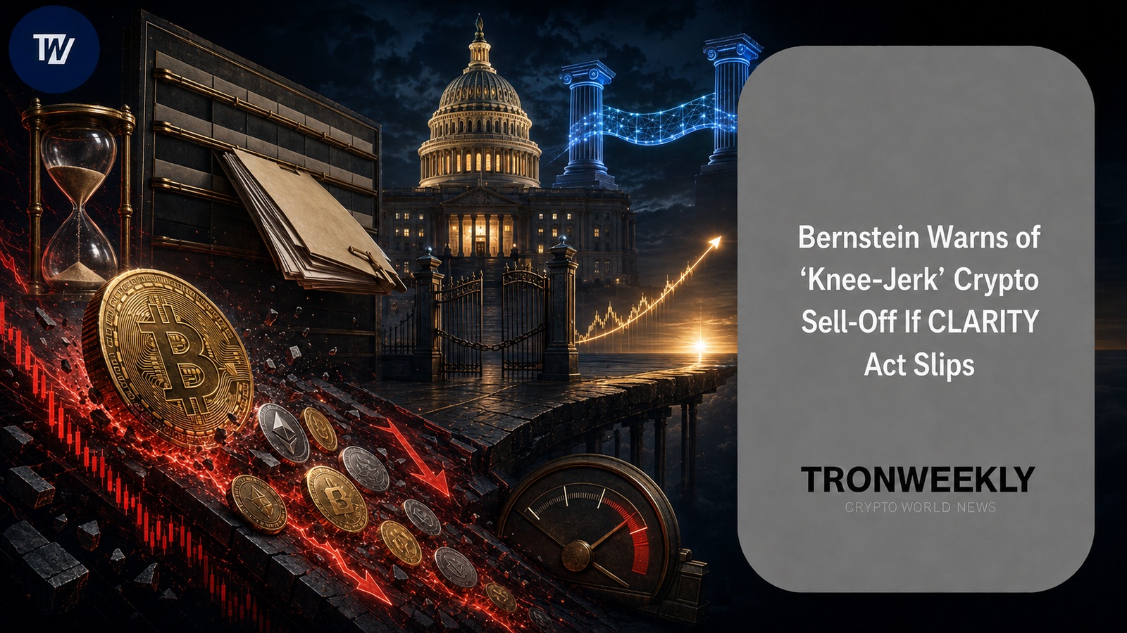 Bernstein Warns of ‘Knee-Jerk’ Crypto Sell-Off If CLARITY Act Slips