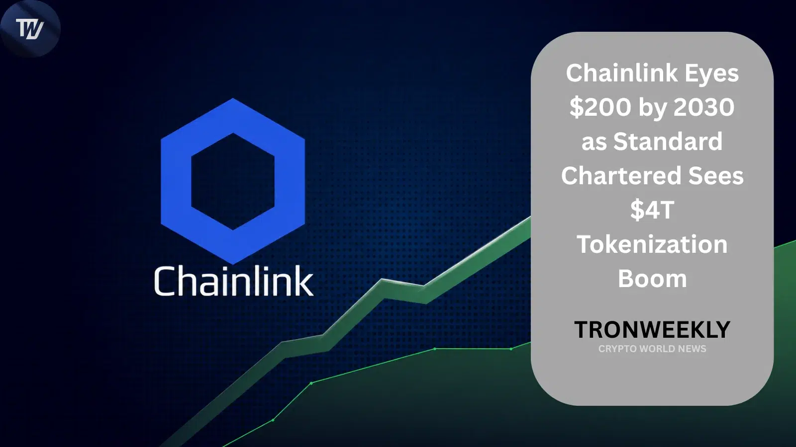 Chainlink Eyes $200 by 2030 as Standard Chartered Sees $4T Tokenization Boom