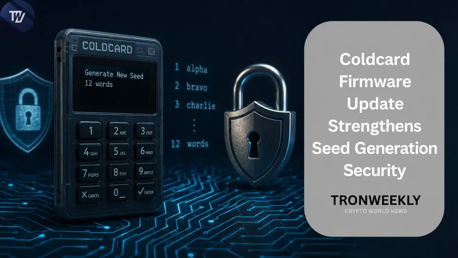 Coldcard Firmware Update Strengthens Seed Generation Security