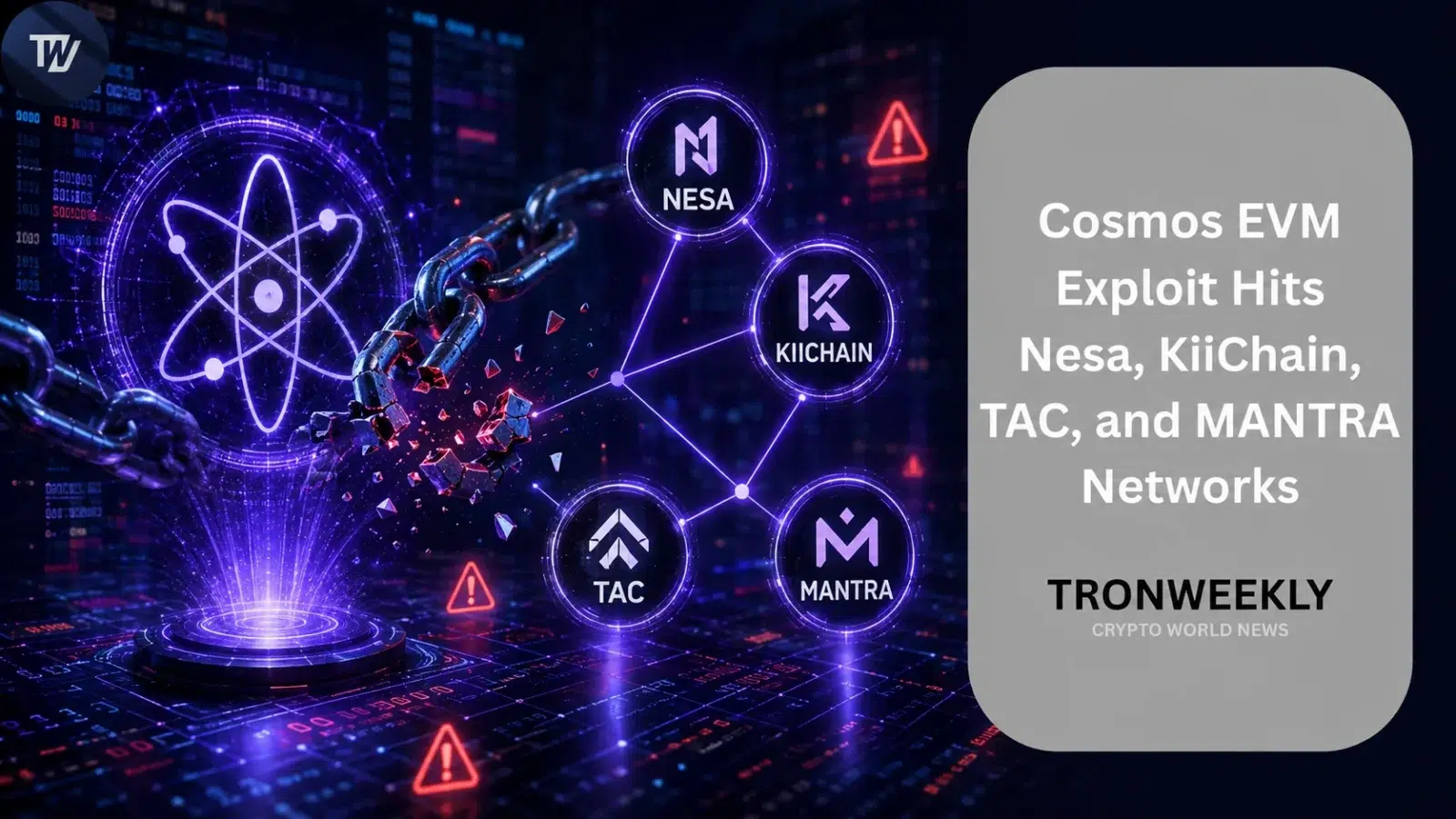 Cosmos EVM Exploit Hits Nesa, KiiChain, TAC, and MANTRA Networks