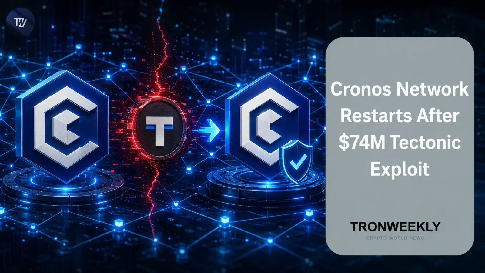 Cronos Network Restarts After $74M Tectonic Exploit