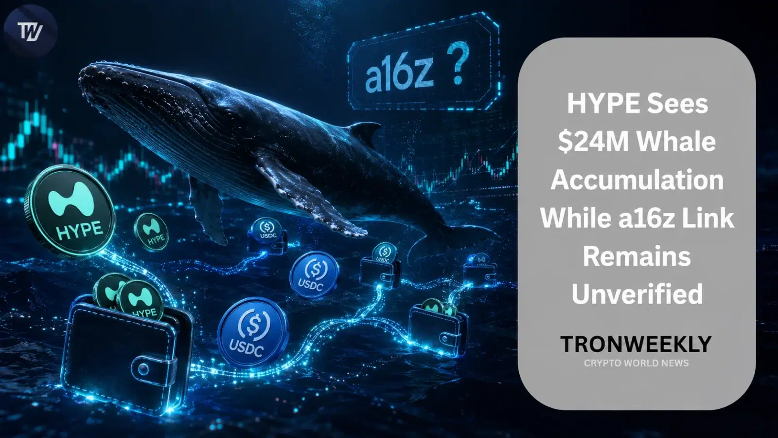 HYPE Sees $24M Whale Accumulation While a16z Link Remains Unverified