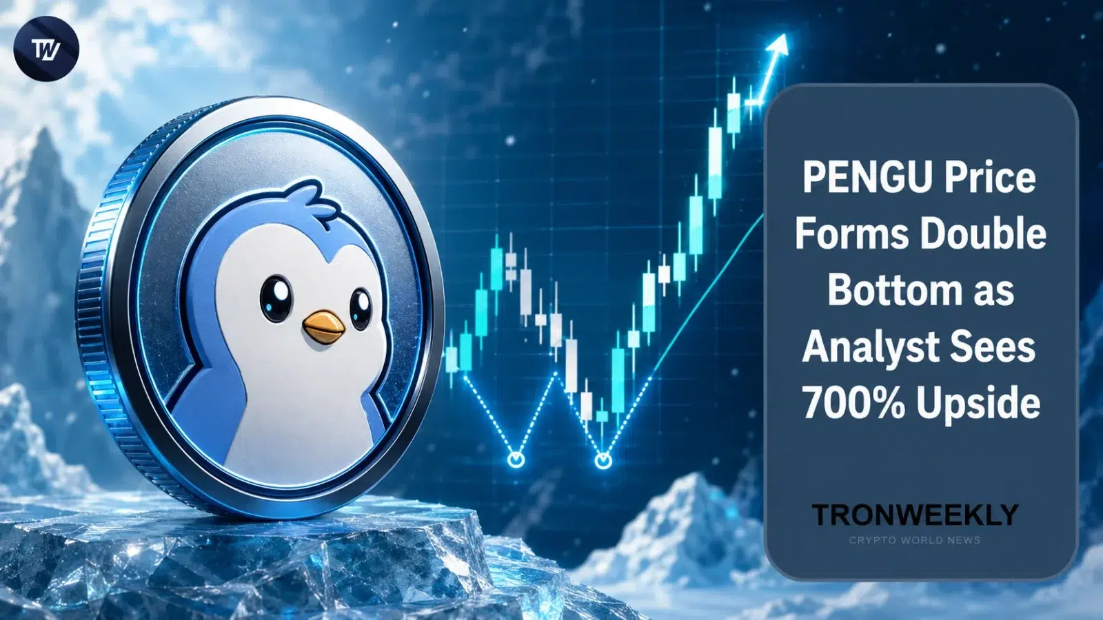 PENGU Price Forms Double Bottom as Analyst Sees 700% Upside