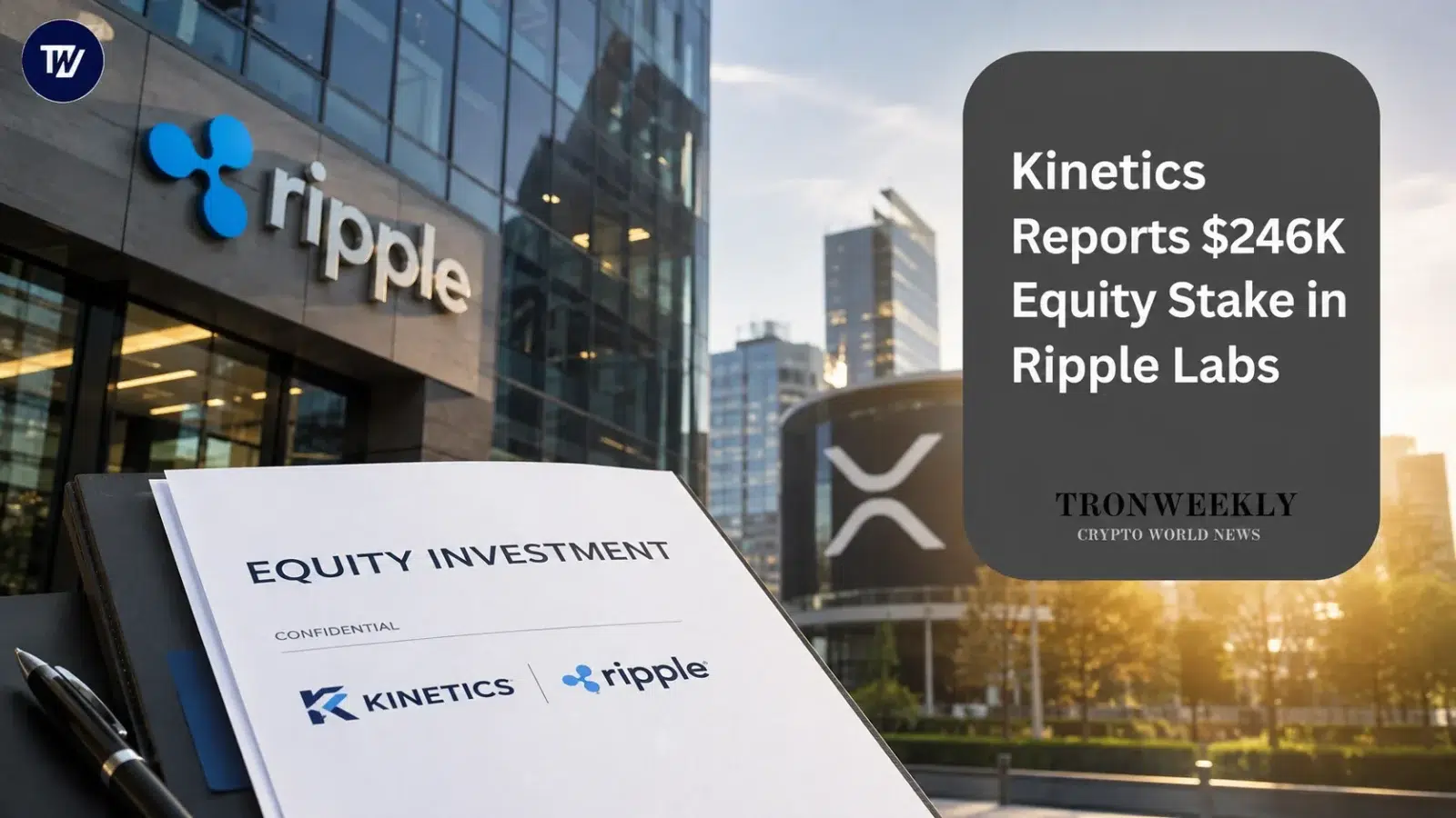 Kinetics Reports $246K Equity Stake in Ripple Labs