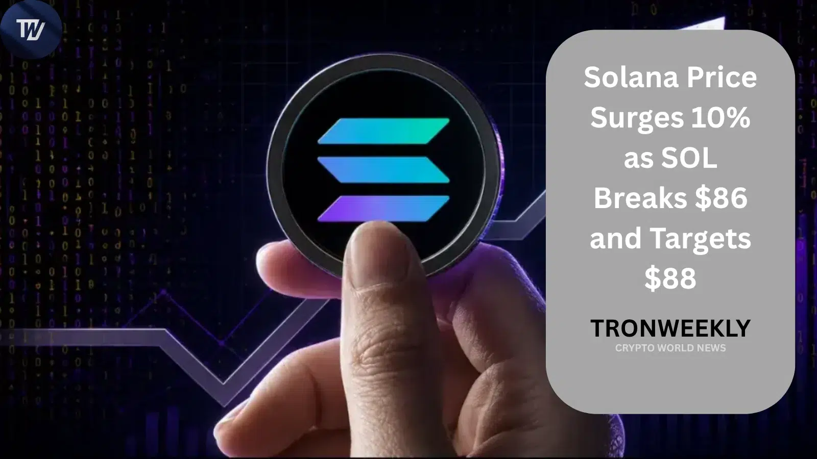 Solana Price Surges 10% as SOL Breaks $86 and Targets $88