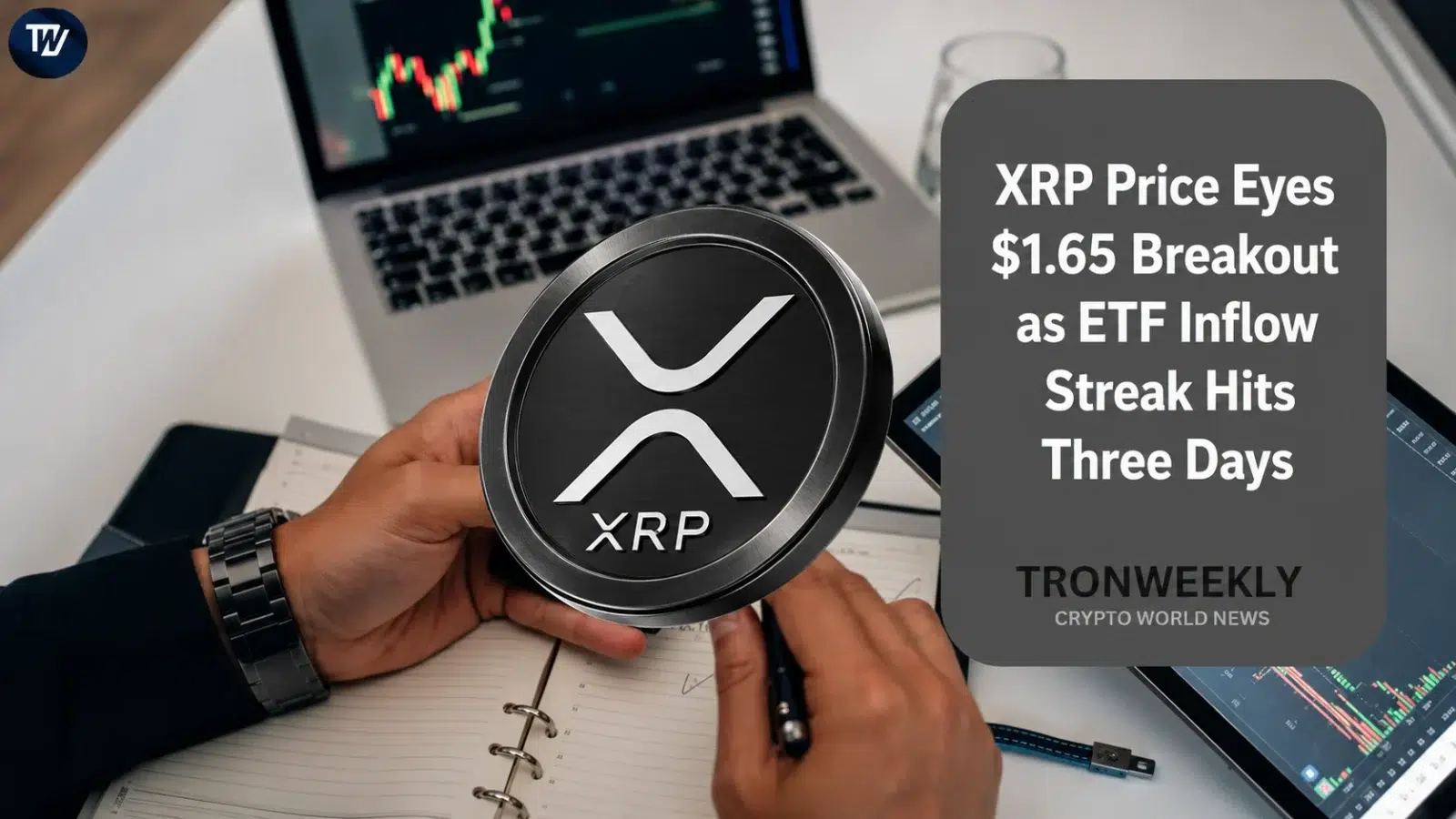 XRP Price Eyes $1.65 Breakout as ETF Inflow Streak Hits Three Days