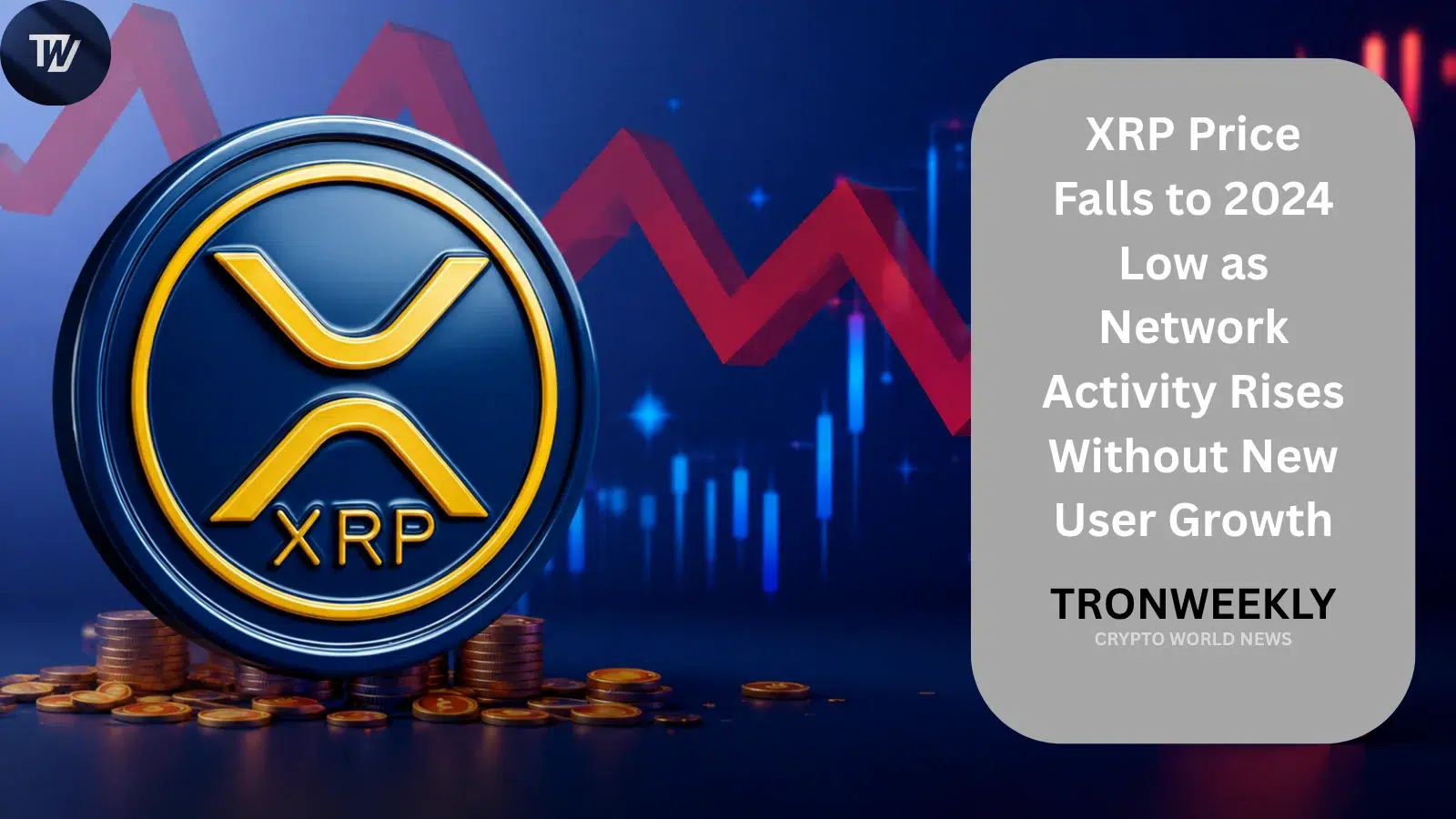 XRP Price Falls to 2024 Low as Network Activity Rises Without New User Growth