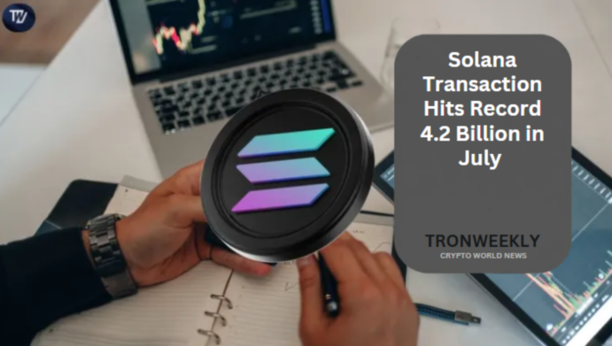 Solana Transaction Hits Record 4.2 Billion in July 