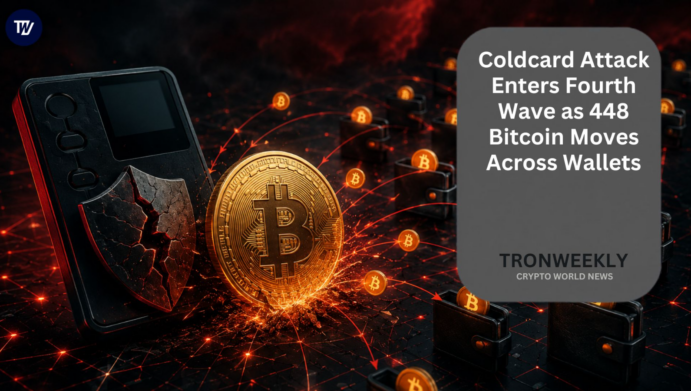 Coldcard Attack Enters Fourth Wave as 448 Bitcoin Moves Across Wallets