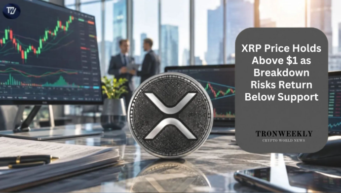 XRP Price Holds Above $1 as Breakdown Risks Return Below Support