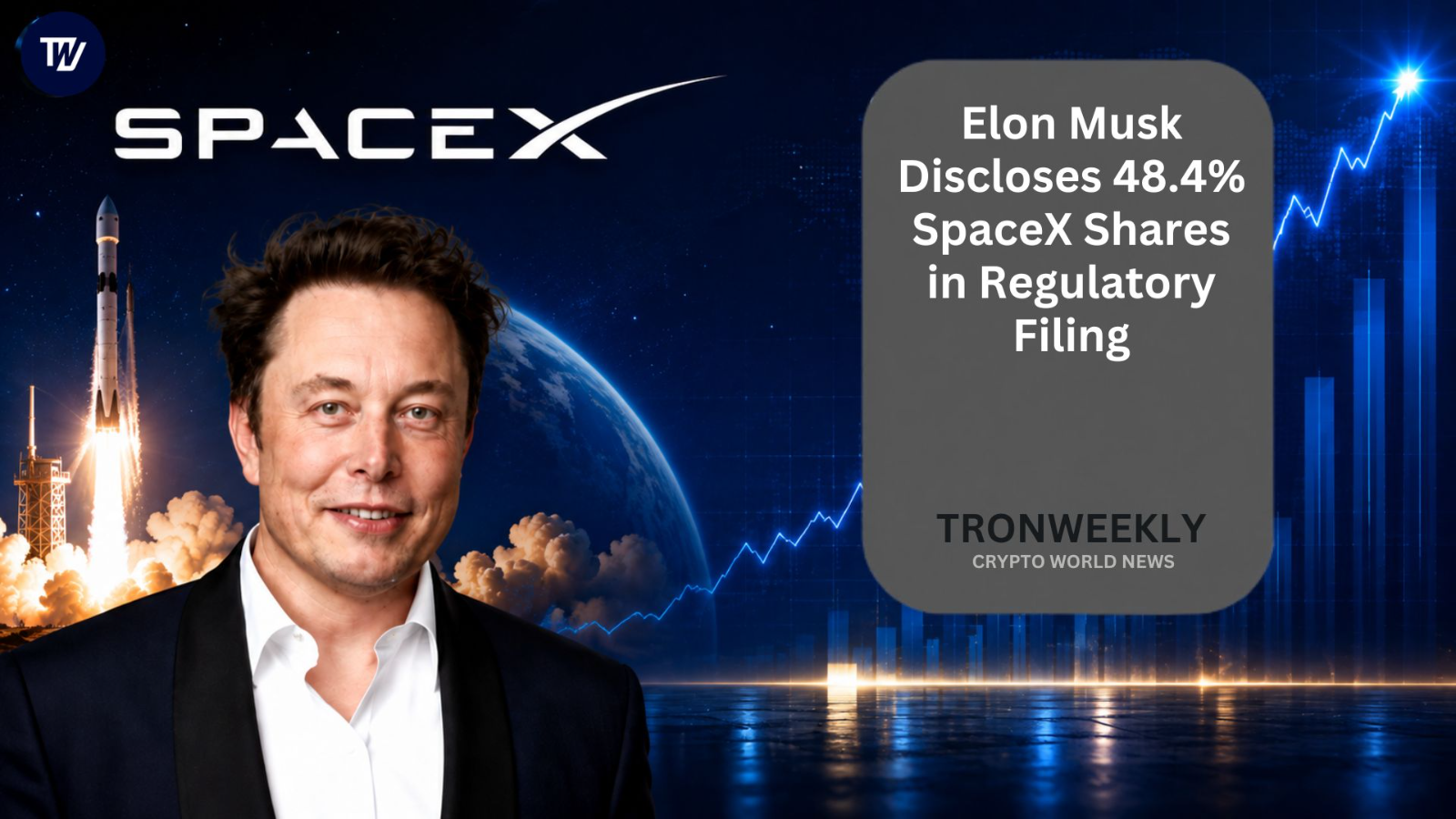 Elon Musk Discloses 48.4% SpaceX Shares in Regulatory Filing