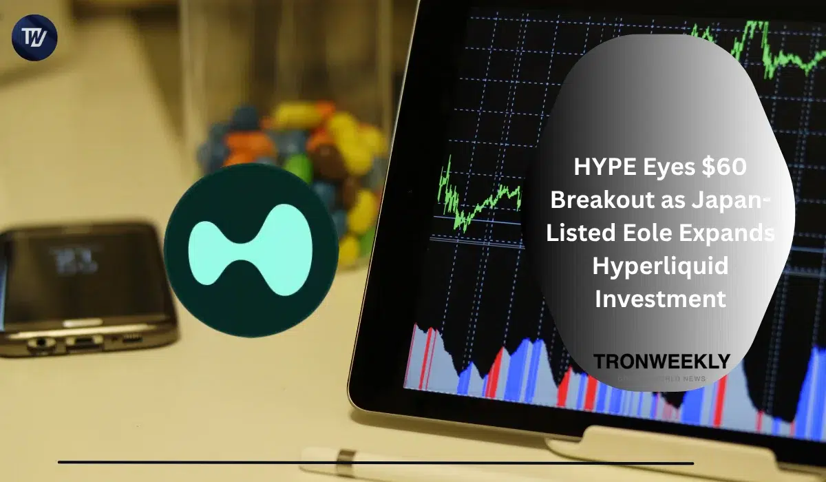 HYPE Eyes $60 Breakout as Japan-Listed Eole Expands Hyperliquid Investment