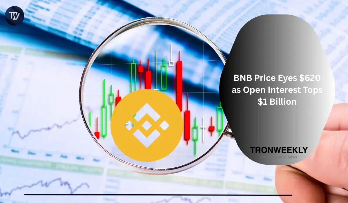 BNB Price Eyes $620 as Open Interest Tops $1 Billion
