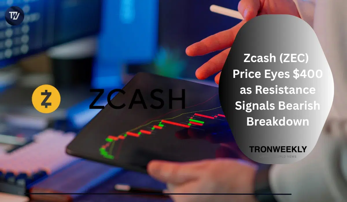 Zcash (ZEC) Price Eyes $400 as Resistance Signals Bearish Breakdown