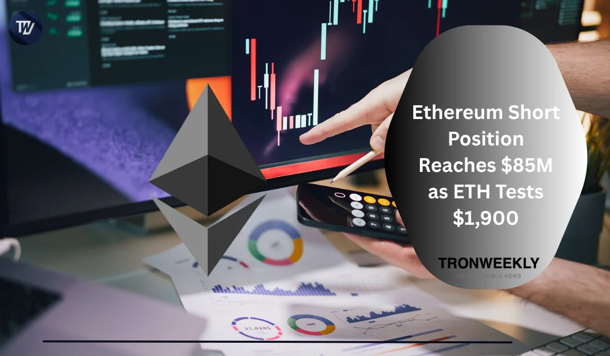 Ethereum Short Position Reaches $85M as ETH Tests $1,900