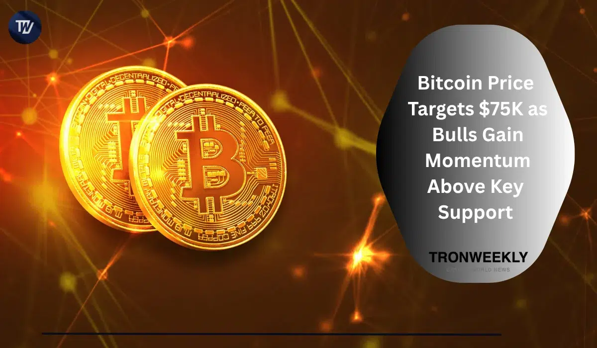 Bitcoin Price Targets $75K as Bulls Gain Momentum Above Key Support