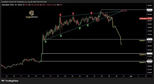 HYPE Could Fall Further If $87 Resistance Holds