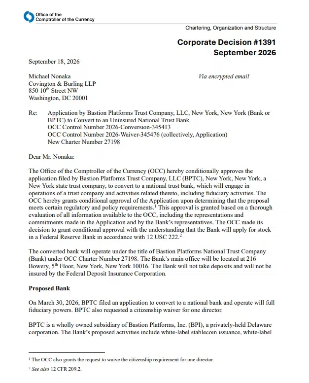 Corporate Decision #1391