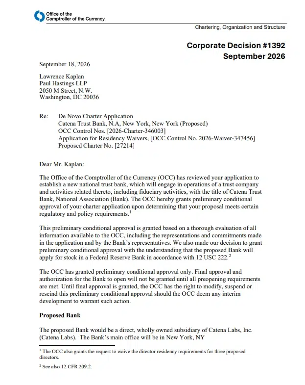 Corporate Decision #1392