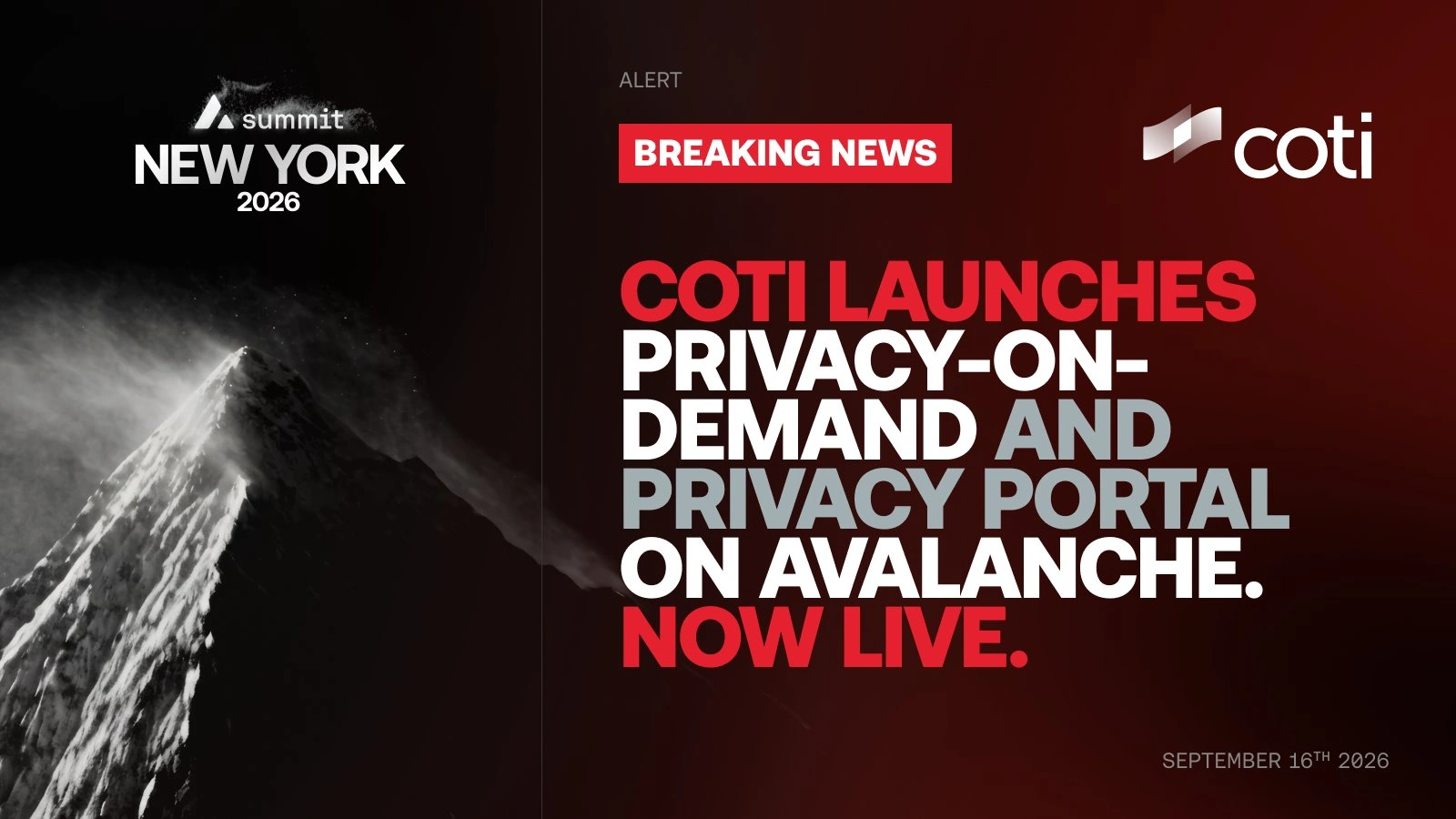 COTI Brings Privacy Infrastructure to Avalanche
COTI Brings Privacy Infrastructure to Avalanche