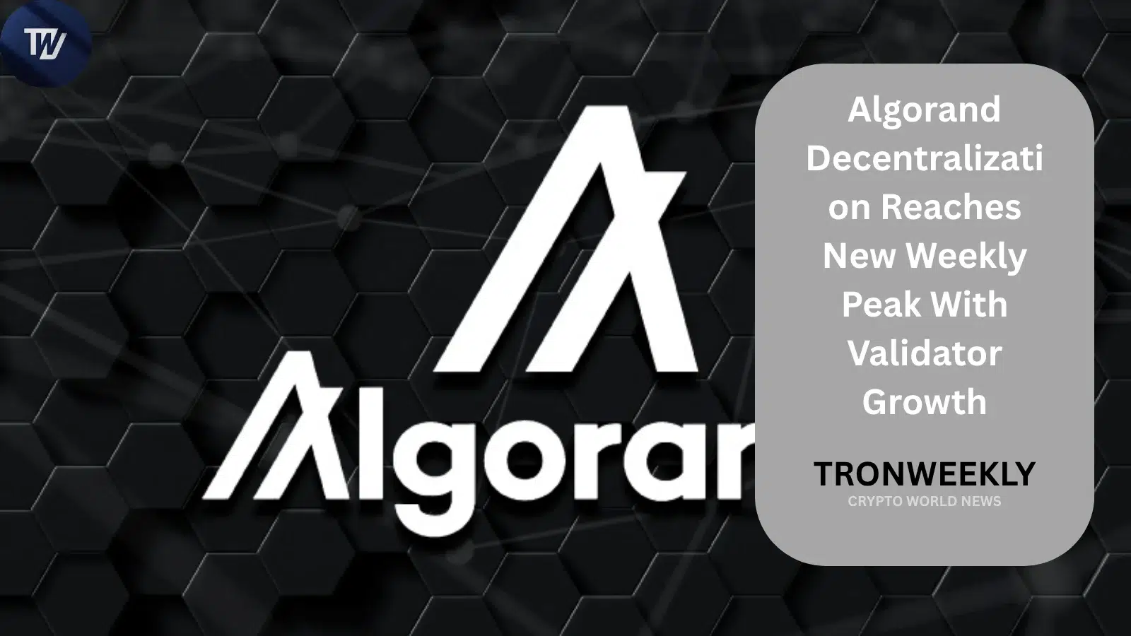 Algorand Decentralization Reaches New Weekly Peak With Validator Growth