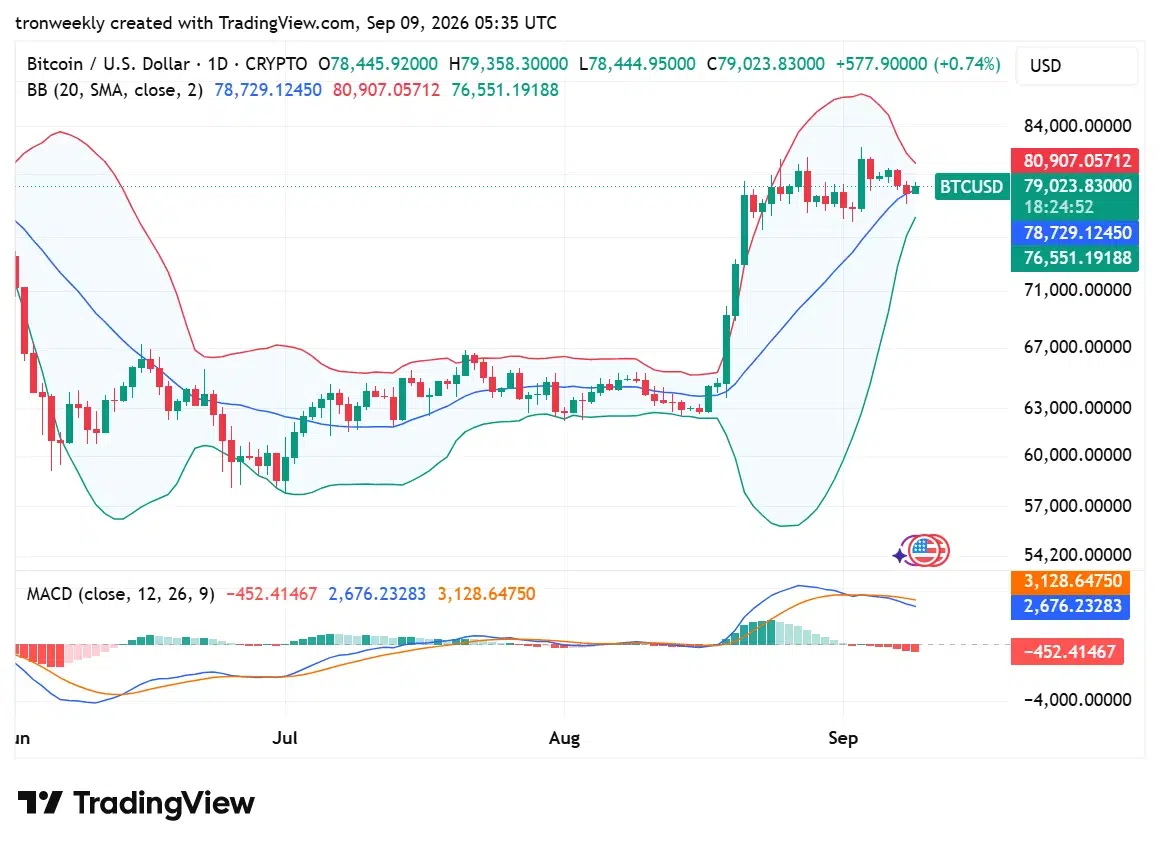 BTC technical indicator chart